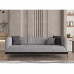 Casa Padrino sofá cama de lujo con respaldo regulable gris / negro / natural 229 cm