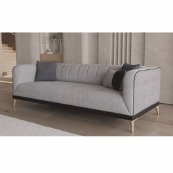 Casa Padrino sofá cama de lujo con respaldo regulable gris / negro / natural 229 cm