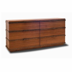 Luxus Massivholz Schlafzimmer Kommode Braun Bronze