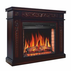 Casa Padrino cheminée électrique baroque LED marron foncé 113 x 31 x H. 92,2 cm - Meubles baroques