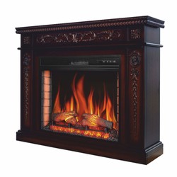 Casa Padrino cheminée électrique baroque LED marron foncé 113 x 31 x H. 92,2 cm - Meubles baroques