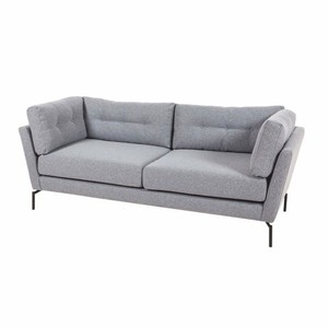 Casa Padrino Luxus Wohzimmer Sofa Grau / Schwarz 220 cm - Wohnzimmer Möbel