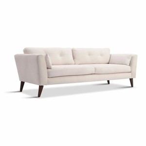 Luxus Wohnzimmer Sofa Creme Dunkelbraun