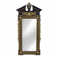 Casa Padrino miroir baroque de luxe noir / or H. 189 cm - Meubles de style baroque