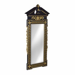 Casa Padrino miroir baroque de luxe noir / or H. 189 cm - Meubles de style baroque