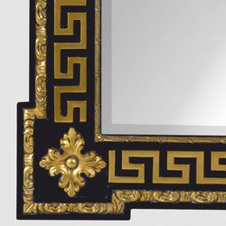 Casa Padrino miroir baroque de luxe noir / or H. 189 cm - Meubles de style baroque