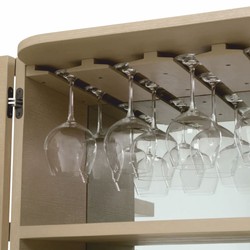 Luxus Massivholz Barschrank Weinschrank Beige