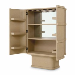 Luxus Massivholz Barschrank Weinschrank Beige