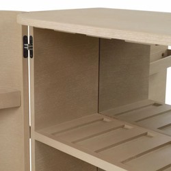 Luxus Massivholz Barschrank Weinschrank Beige