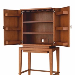 Casa Padrino armadio bar - armadio vino di lusso con 2 ante marrone / bronzo A. 167,5 cm - Mobile bar