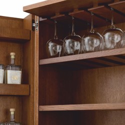 Casa Padrino armadio bar - armadio vino di lusso con 2 ante marrone / bronzo A. 167,5 cm - Mobile bar