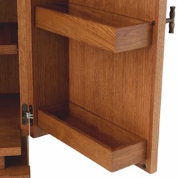 Casa Padrino armadio bar - armadio vino di lusso con 2 ante marrone / bronzo A. 167,5 cm - Mobile bar