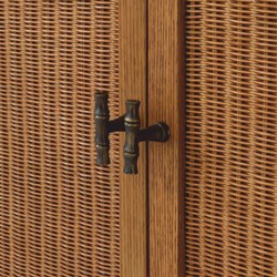 Luxus Massivholz Sideboard mit 4 Türen Braun Bronze