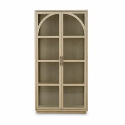 Casa Padrino luxury display cabinet beige / bronze 118 x 44.5 x H. 210 cm - Luxury interior