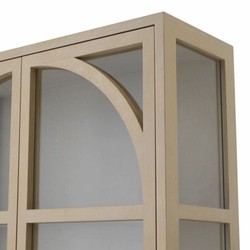 Casa Padrino luxury display cabinet beige / bronze 118 x 44.5 x H. 210 cm - Luxury interior