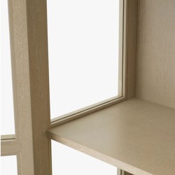 Casa Padrino luxury display cabinet beige / bronze 118 x 44.5 x H. 210 cm - Luxury interior