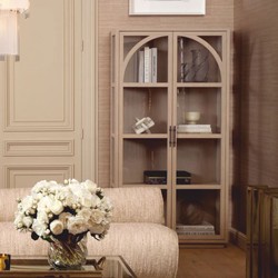 Casa Padrino luxury display cabinet beige / bronze 118 x 44.5 x H. 210 cm - Luxury interior