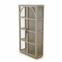 Casa Padrino luxury display cabinet beige / bronze 118 x 44.5 x H. 210 cm - Luxury interior