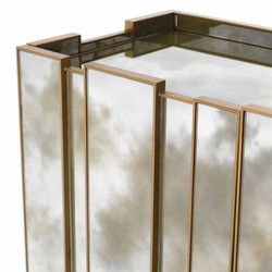 Casa Padrino luxury sideboard with antique mirror glass 200 cm - Mirrored furniture