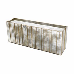Casa Padrino luxury sideboard with antique mirror glass 200 cm - Mirrored furniture