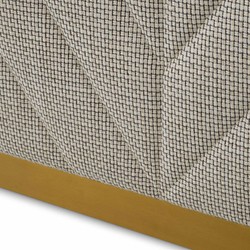 Casa Padrino comptoir de bar de luxe avec plateau en verre crème blanc / noir / laiton 140 cm - Meubles de bar