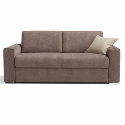 Casa Padrino canapé-lit de luxe marron / argent 218 cm - Canapé de salon pliable
