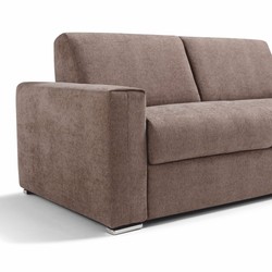 Casa Padrino canapé-lit de luxe marron / argent 218 cm - Canapé de salon pliable Casa Padrino canapé-lit de luxe marron / argent 218 cm - Canapé de salon pliable