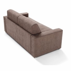 Casa Padrino canapé-lit de luxe marron / argent 218 cm - Canapé de salon pliable