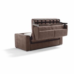 Casa Padrino canapé-lit de luxe marron / argent 218 cm - Canapé de salon pliable