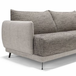 Casa Padrino sofá cama de lujo gris / negro 215 cm - Sofá de salón plegable