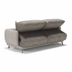 Casa Padrino sofá cama de lujo gris / negro 215 cm - Sofá de salón plegable