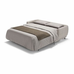 Casa Padrino sofá cama de lujo gris / negro 215 cm - Sofá de salón plegable
