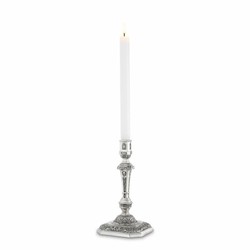 Casa Padrino porte-bougie baroque de luxe de style français argent antique H. 24,5 cm