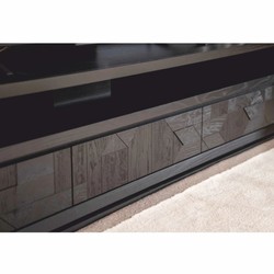 Casa Padrino armoire TV de luxe avec 3 tiroirs noir 226 cm - Meubles de salon & hôtel