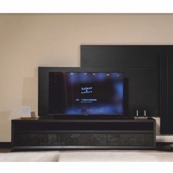 Casa Padrino armoire TV de luxe avec 3 tiroirs noir 226 cm - Meubles de salon & hôtel