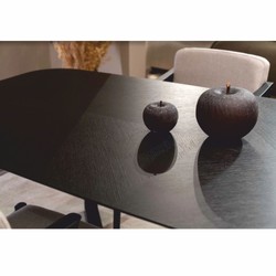 Casa Padrino ensemble de salle à manger de luxe noir / blanc - 1 Table à manger et 6 chaises de salle à manger