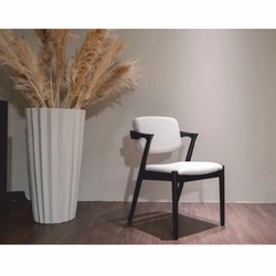 Casa Padrino ensemble de salle à manger de luxe noir / blanc - 1 Table à manger et 6 chaises de salle à manger