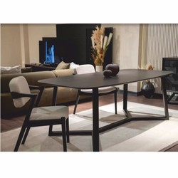 Casa Padrino ensemble de salle à manger de luxe noir / blanc - 1 Table à manger et 6 chaises de salle à manger