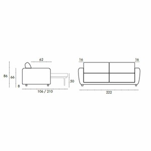 Casa Padrino Luxus Schlafsofa Hellgrau 222 cm - Ausklappbares Wohnzimmer Sofa