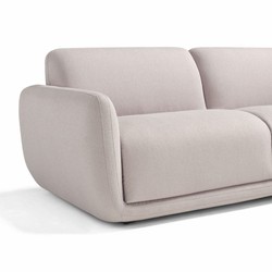 Ausklappbares Luxus Wohnzimmer Schlafsofa Hellgrau