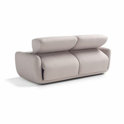 Ausklappbares Luxus Wohnzimmer Schlafsofa Hellgrau