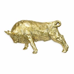 Casa Padrino escultura decorativa de lujo en bronce toro oro 44,4 cm - Figura de bronce