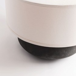 Casa Padrino lampe de table de luxe gris / crème blanc H. 68,6 cm - Luminaires de luxe