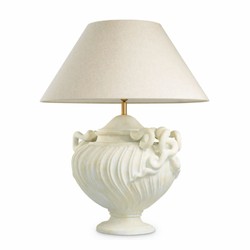 Casa Padrino luxury baroque table lamp antique white / brass / cream Ø 80 x H. 97 cm