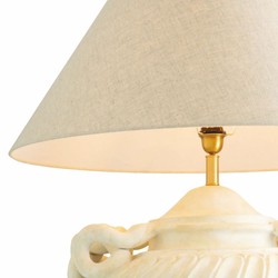 Casa Padrino luxury baroque table lamp antique white / brass / cream Ø 80 x H. 97 cm