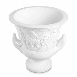 Casa Padrino luxury baroque flower pot white Ø 60 x H. 60 cm - Baroque style decoration
