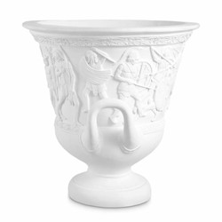 Casa Padrino luxury baroque flower pot white Ø 60 x H. 60 cm - Baroque style decoration