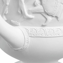 Casa Padrino luxury baroque flower pot white Ø 60 x H. 60 cm - Baroque style decoration