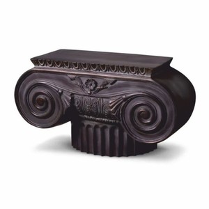 Luxus Barock Metall Deko Objekt Säulenkopf Bronze