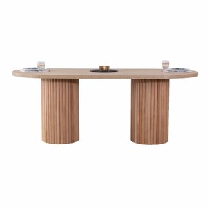 Casa Padrino table à manger de luxe naturel 180 cm - Meubles de salle à manger